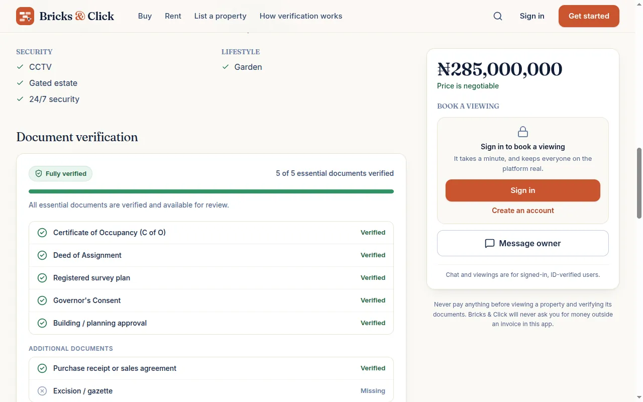 The document verification checklist
